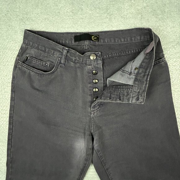 Just Cavalli Jeans Mens 30x30 Button Fly Made in Italy‎ Grey 100% Cotton Patched - Picture 4 of 15